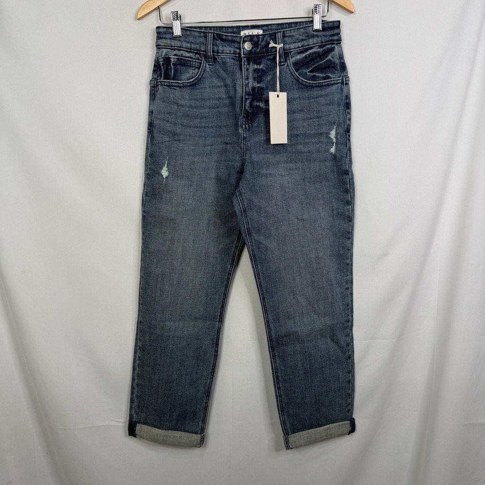 Blue By Artemis Women Cuffed Relaxed Straight Jeans Indigo Size 4 NWT - Picture 8 of 8